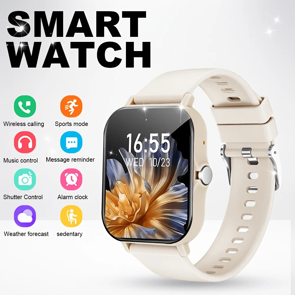 (ouro Rosa) Novo Smartwatch Com Tela Sensível Ao Toque Completa De 1,83 Polegadas Atualizada