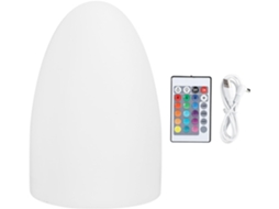 Luminária LED em formato ovo com carregador USB, controle remoto, 16 núcleos RGB, proteção para os olhos, ideal para