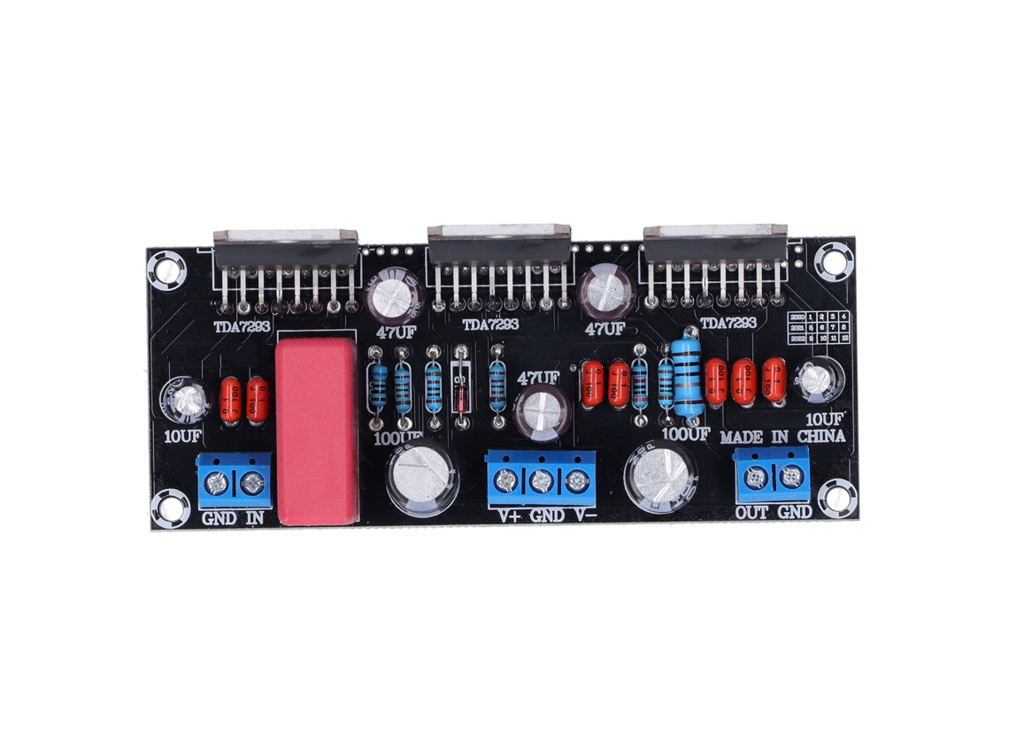 Hkj placa Amplificador 3 Paralelo Módulo Áudio Mono Receptor Potência 255w Tda7293