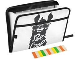 Conjunto de 13 Organizador Documentos com Zíper, Elegante para Escritório/escola na Cor Camelo, Bolsos Expansí