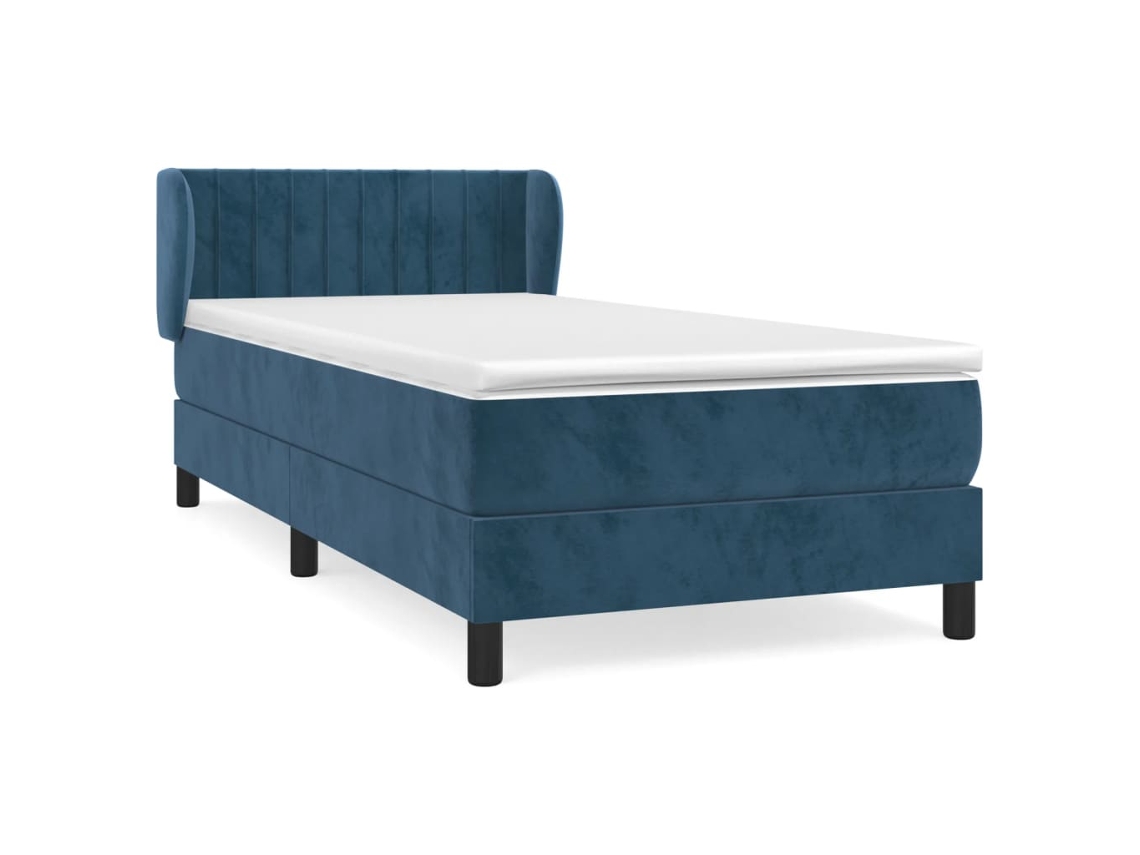Box Spring Bed, Box Spring Beds Vidaxl Azul Veludo (90 X 190 Cm)