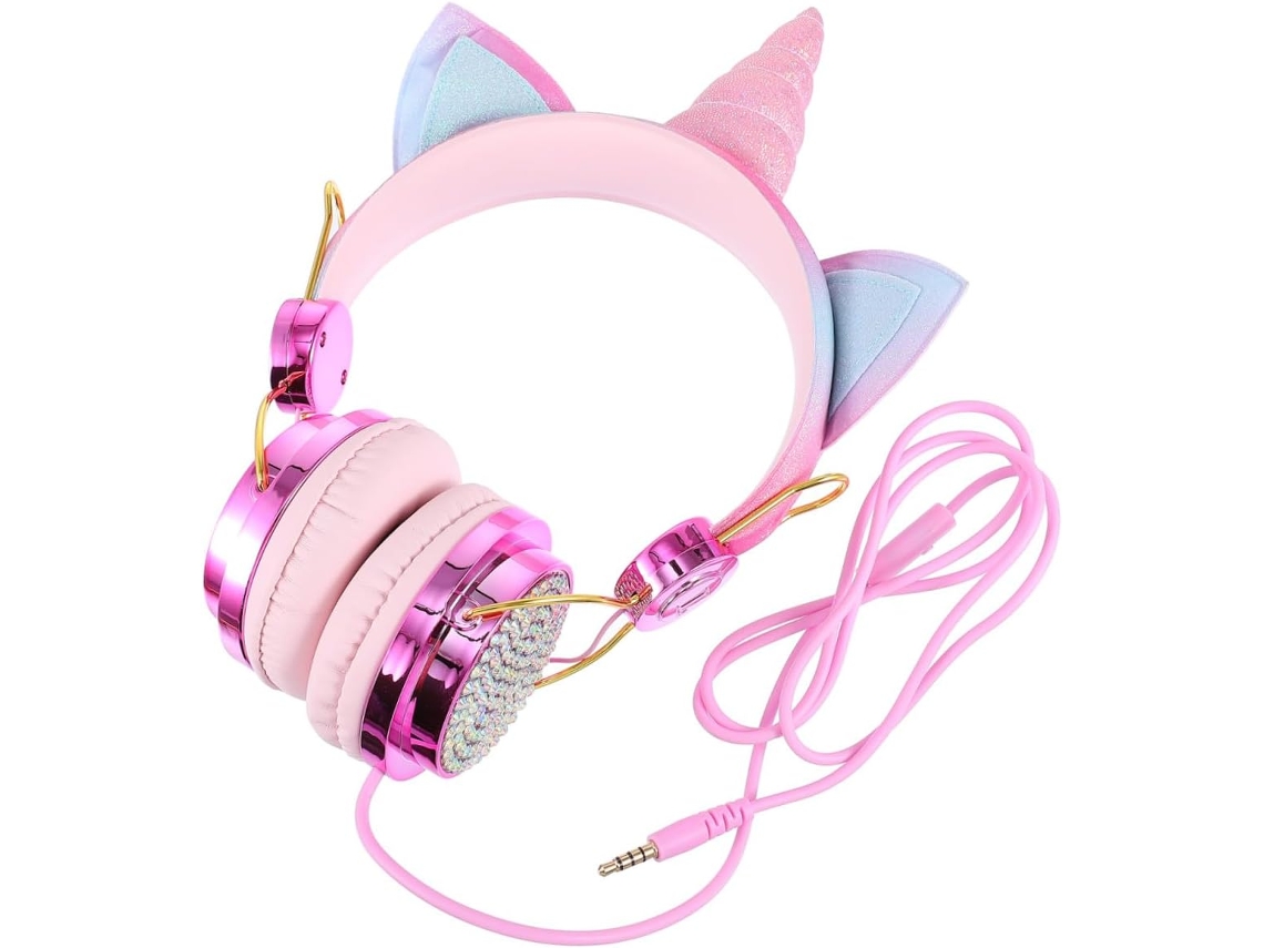 Fone De Ouvido Gamer Com Gato E Design Em Tom Rosé Pc Para Adultos