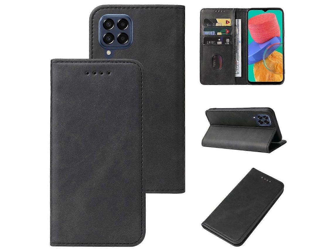 Capa De Couro Com Fecho Magnético Para Samsung Galaxy M33 Índia