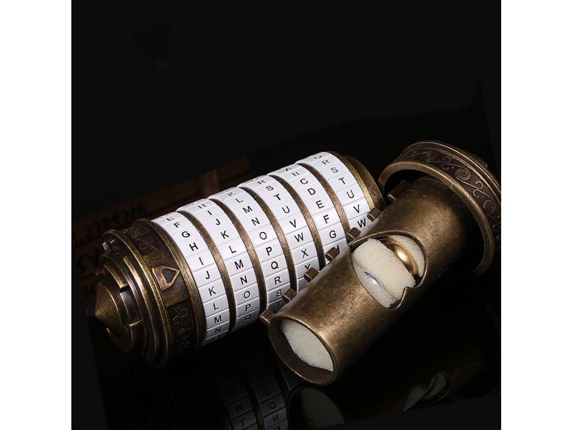Cilindro com Senha Cryptex de Metal, Presente de Dia dos Namorados para Namorado e Namorada | S/MARCA
