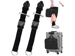 Verstelbaar Kofferband - 2 Stukken - Bagageverstelbaar Riem - Zwart - Afmetingen 3,5 X 31 Cm - Bagage Riem