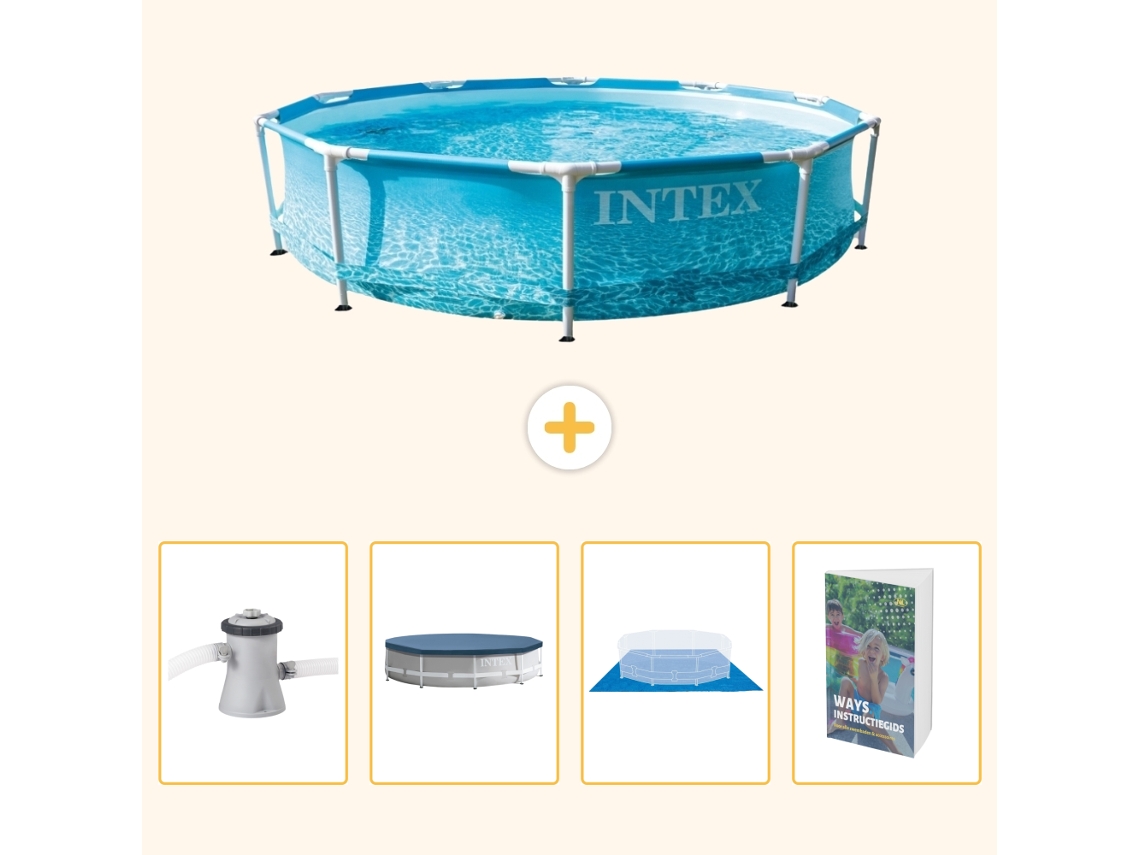 Piscina com Estrutura Redonda 305x76 Cm 5 peças Scb117 INTEX