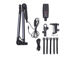 Conjunto de Microfone EOOCOO (suporte Rgb, Suporte de Mesa Ajustável)