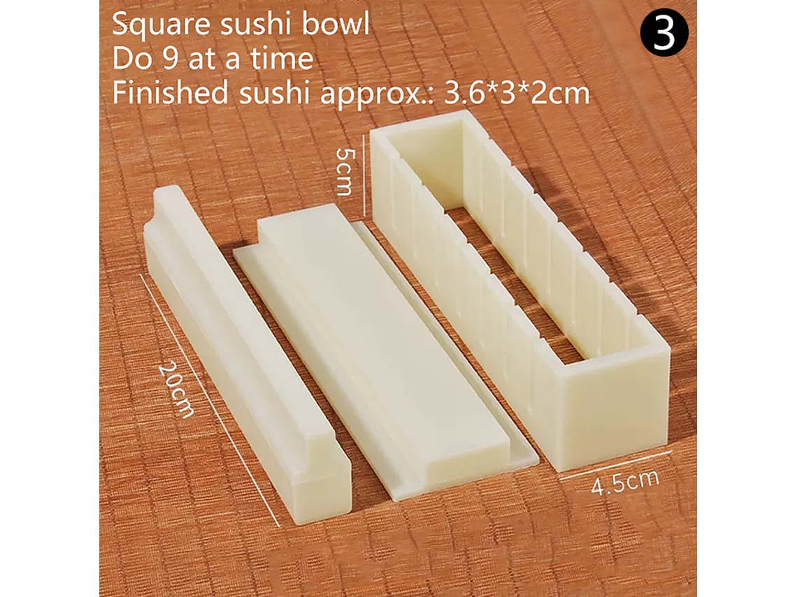 Kit Portátil Para Fazer Sushi Em Casa Com Molde De Arroz Iniciantes(3 Peças)