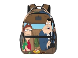 Mochila American Dad T75 Para Escola E Trabalho, Leve E À Prova Dágua, Mochila Estilosa Para Estudantes E Adultos G75 Olysi Shop
