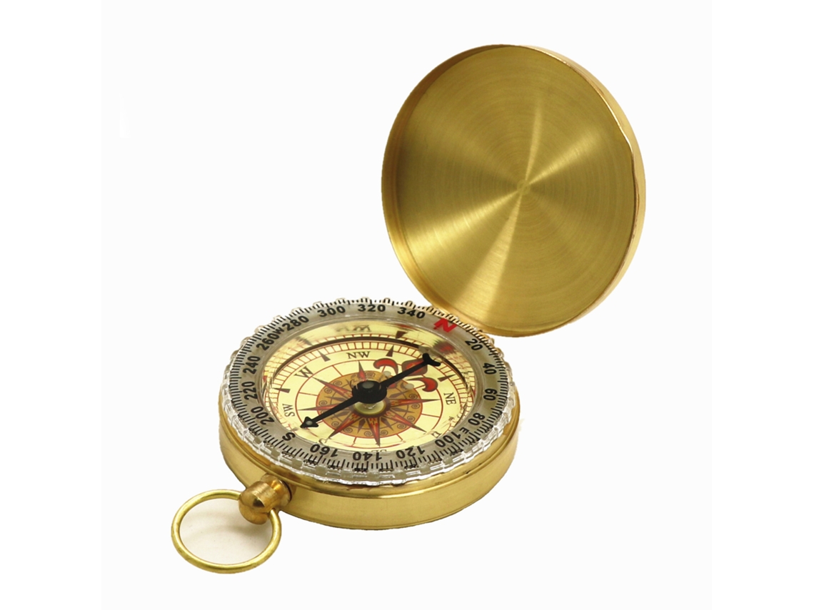 Rebe-brújula Vintage De Cobre Con Tapa Abatible Reloj De Bolsillo Para Camping Senderismo Nautica Al Aire Libre