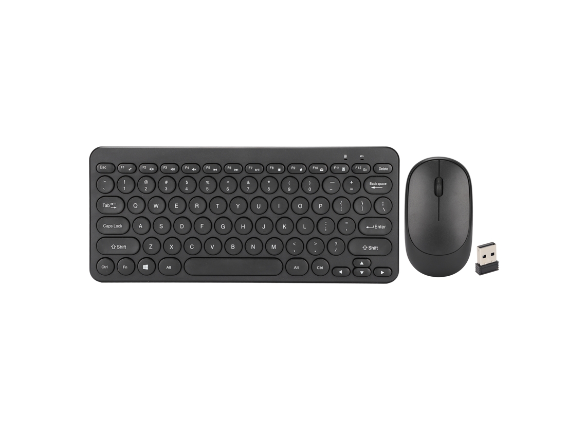 Combo De Teclado E Mouse Sem Fio Preto
