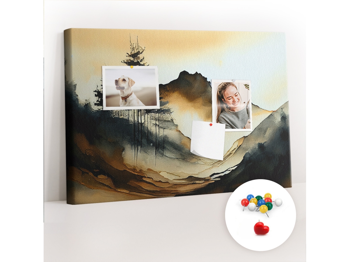 Painel De Cortiça Para Parede Abstração De Paisagem Para O Quarto Das Crianças Espelharte (60x40 Cm)