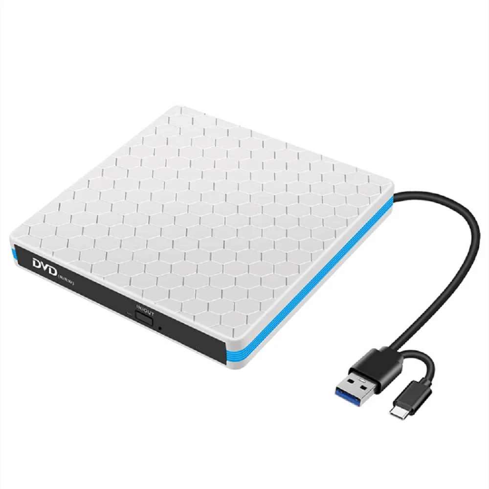 Unidade De Dvd Externo Usb 3.0 Portátil +/- Jogador Rw, Compatível Com Gravador De Cd-rom, Para Sistema Windows