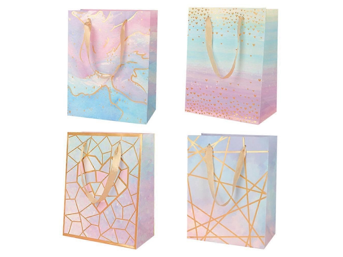 4 Sacolas De Presente Sofisticadas Em Papel (estilos Mistos)