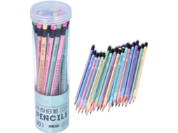 30pcs 7.3in Triangular Cute Sharpened Hb Peil Triangular Grip Multi
