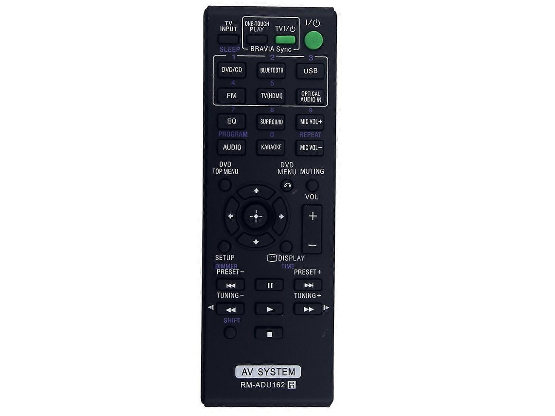 Controle Remoto Rm-adu162 De Substituição Para Sistema De Home Theater Av Sony Com Dvd, Modelos Dav-tz140, Hbd-dz170, Ss-ws123 E Ww-ts124.