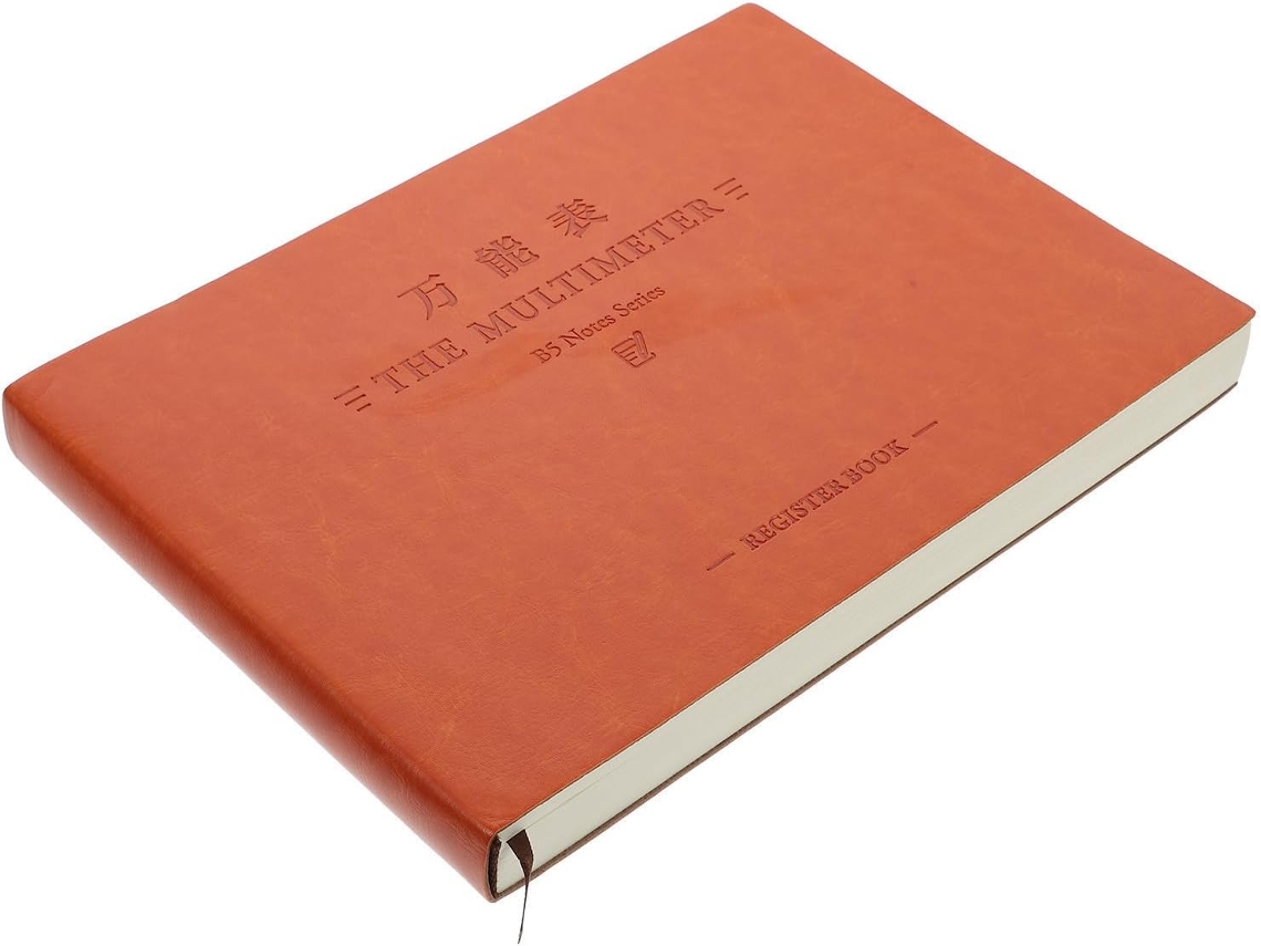 Abaodam Carnet De Compte Polivalente Em Simili Cuir Marron Papier Estilo Simples E Elegante