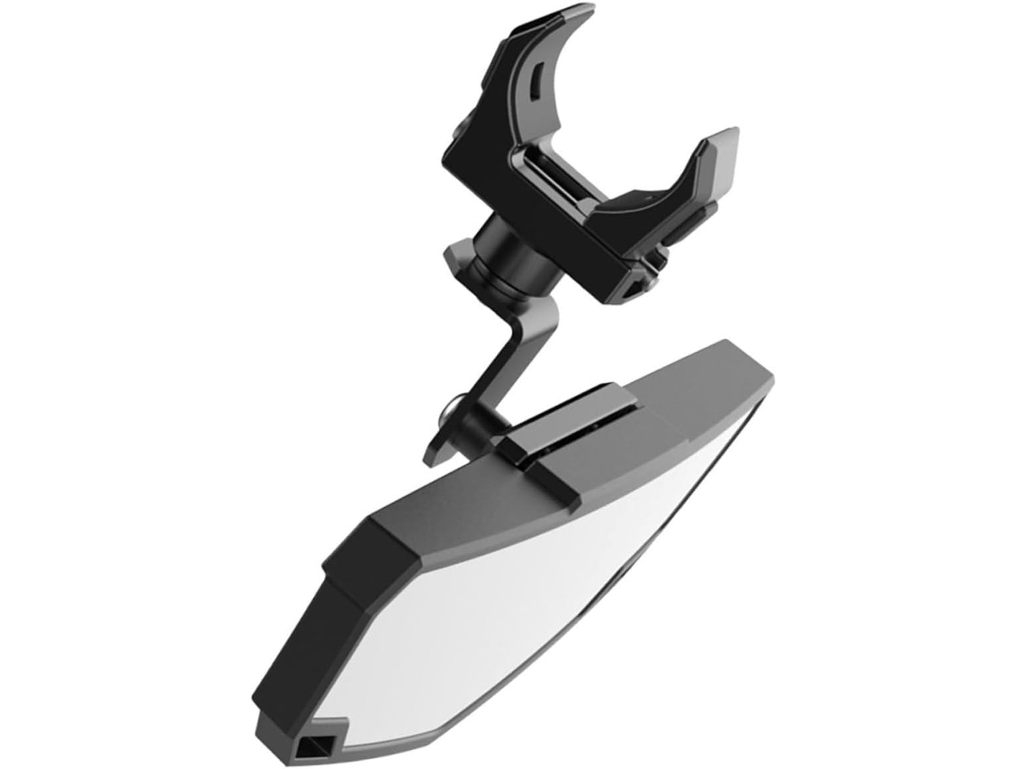 Espelho retrovisor central em ABS para UTVs e ATVs, espelho ajustável para Ponto Cego, preto.
