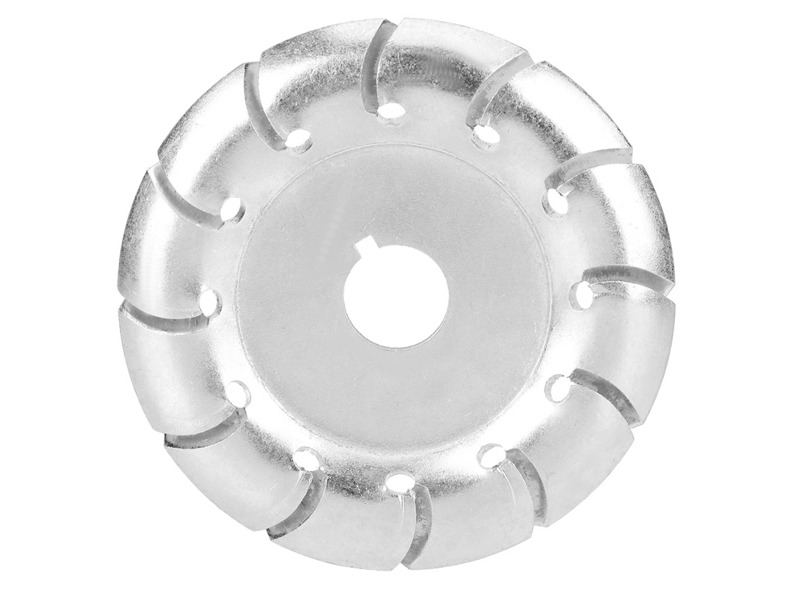 Disco de corte para madeira com 12 dentes em aço manganês, 85x16mm, para esmerilhadeira angular.