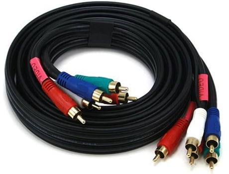 Cabo de Áudio MONOPRICE (RCA - 1.8 m - Preto)