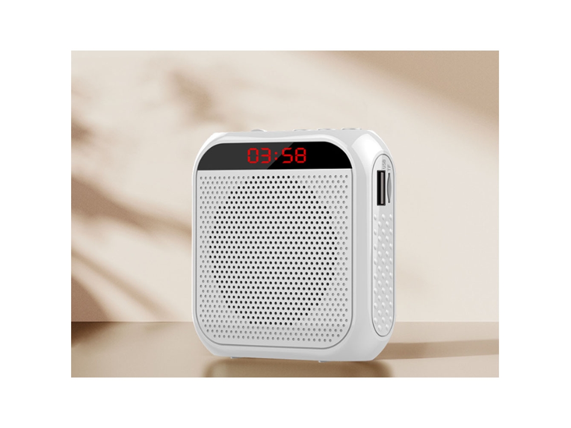 Branco, 1 Amplificador De Voz Portátil Com Cabeça De Microfone Com Fio Slowmoose