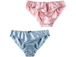 2026 mujeres Calzoncillos de Seda de Morera Bikini Sexy Satin Suave Ropa Interior 2 Piezas