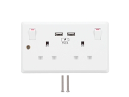 Tomada De Parede Usb 250v Reino Unido Com Interruptor E Carregador Inteligente Laxiscreed