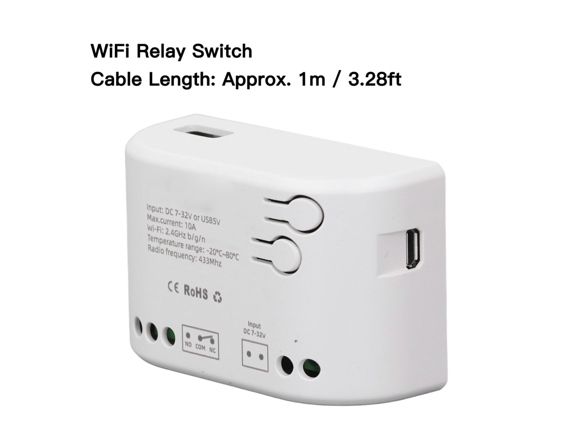 Laxiscreed Interruptor Wi-fi Relay Com Bluetooth E Controle De 7-32v, Até 2200w