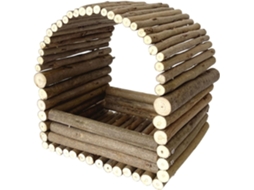 Ninho De Madeira Curvado Para Papagaios, Abrigo Seguro Para Papagaios De Estimação, Poleiro Natural.