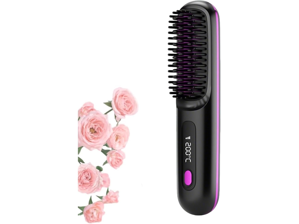 Escova Alisadora Portátil Sem Fio – Ferramenta Para Modelar O Cabelo | Escova Alisadora