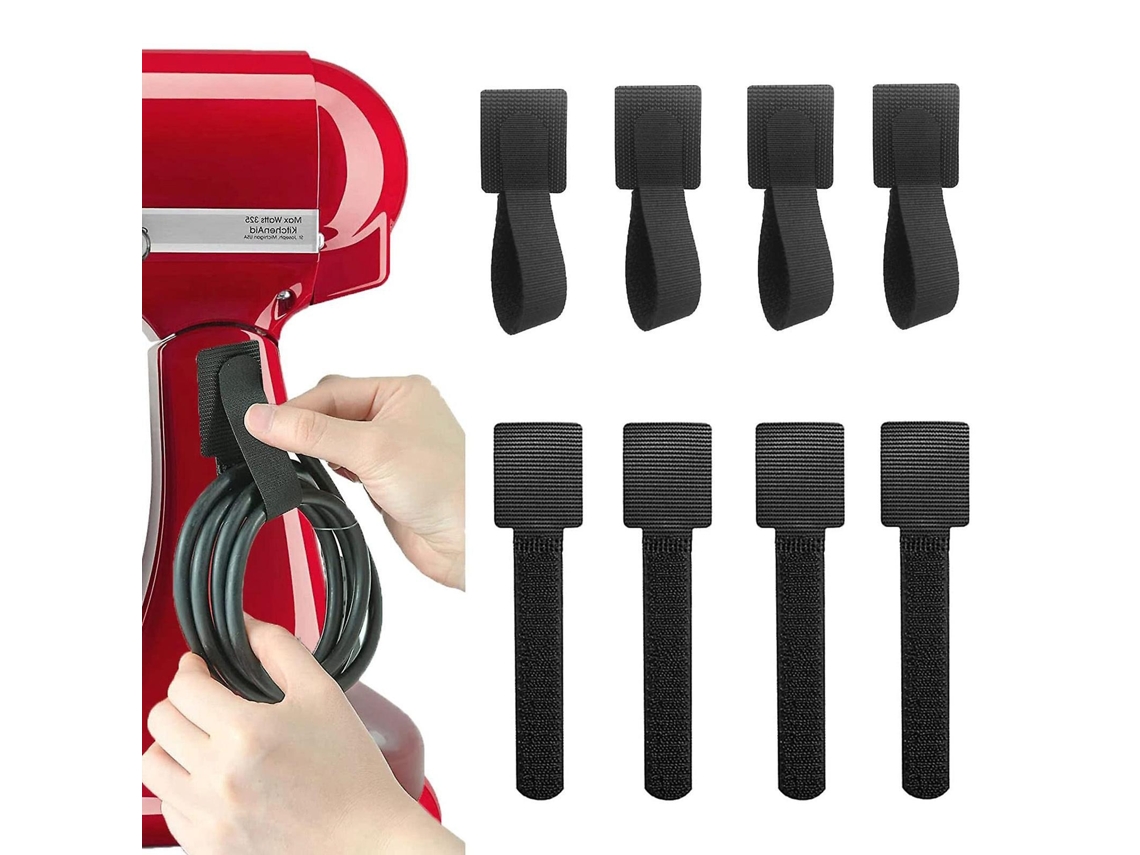 Lurelia Abraçadeiras Para Cabos 8 Peças 3 Cm Reutilizáveis Preto Para Gestão De Cabos