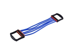 Expansor de Peito com 5 Bandas Elásticas Removíveis, Para Treinamento de Força Muscular, Peitoral, Azul S/MARCA