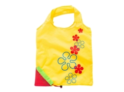 Sacola de Compras Dobrável, Reutilizável e Impermeável com Estampa de Morango. GOKOCO