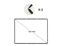 Aetheria tela de Projetor Portátil 120 Polegadas Hd 4:3 Branca Dobrável para Casa e Exterior