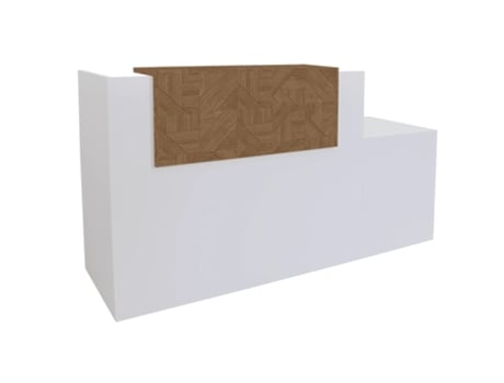 Balcão De Recepção Básico, 80 Cm, Adaptado Para Pessoas Com Mobilidade Reduzida. Esquerda. 116,9 X 280 X 64,4 Cm. Kubic. Ofilike