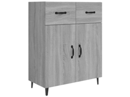 Aparador de Madeira Processada Cor Sonoma Cinzento MAISON EXCLUSIVE (69,5x34x90 cm)