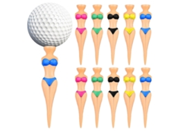 Pacote com 10 Tees de Golfe criativos formato biquíni BRILVIBERA