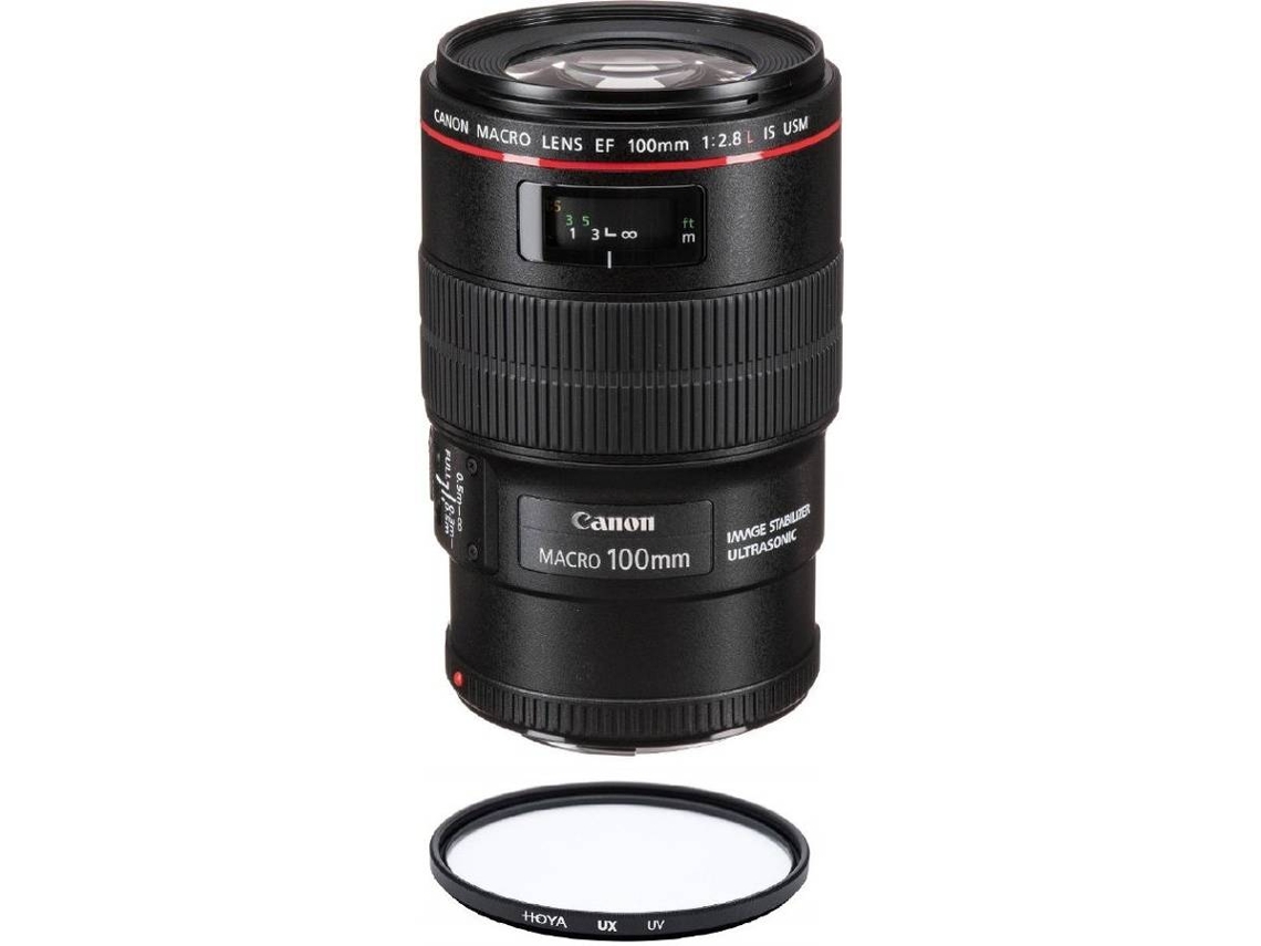 Objetiva CANON EF 100mm F2.8L Macro IS USM + Hoya UX UV 67mm (Encaixe: Canon EF)