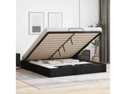 Vidaxl Estrutura De Cama Otomana Sem Colchão 200x200 Cm Preto