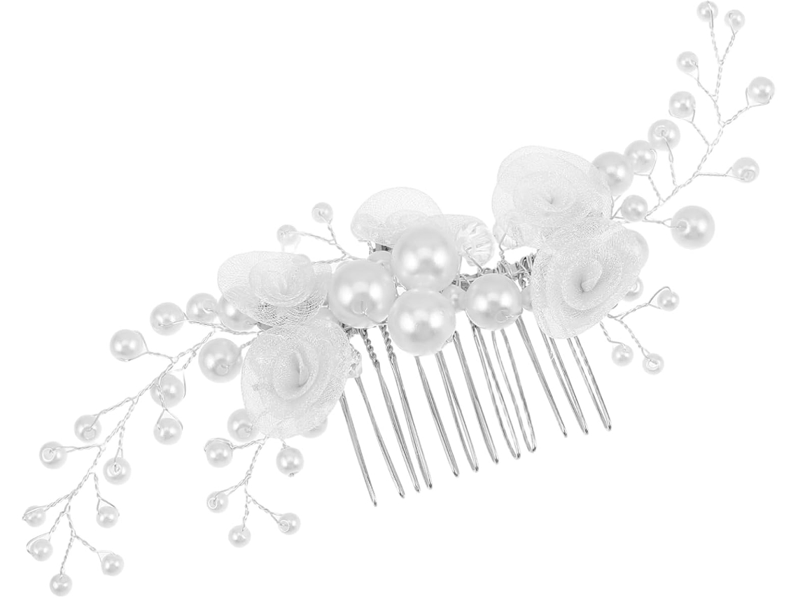 Elegante Acessório De Cabelo Com Pérolas Para Noivas E Damas De Honra.