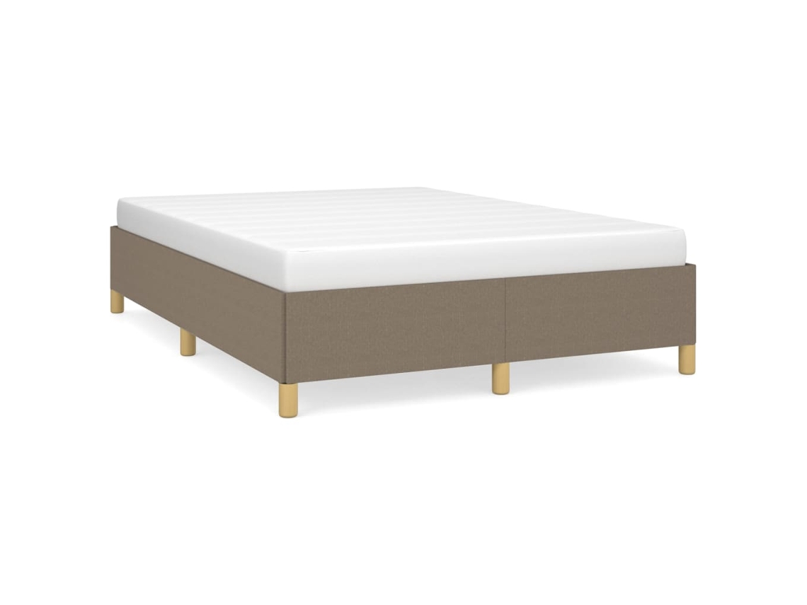 Bed Frame, Bed Frames Vidaxl Cinzento-acastanhado Tecido (140 X 200 Cm)