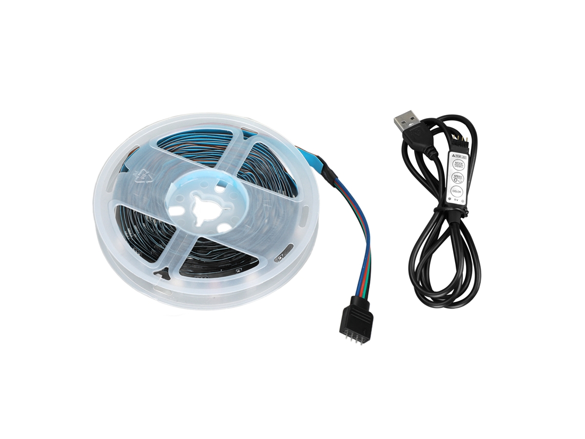 Faixas de Luz Rgb Led 5v Usb com 3 Botões 4m | S/MARCA