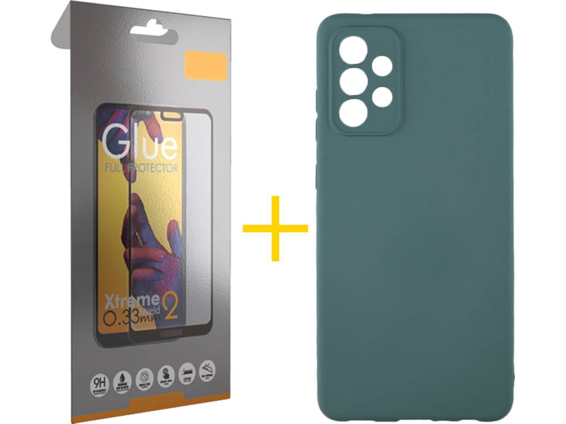 Capa e Película de Vidro Full Samsung A72 5G SKYHE Silicone Líquido Verde