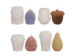 Laxiscreed Pack De 4 Frutos De Natal Em Cedro Para Decoração Festiva E Original
