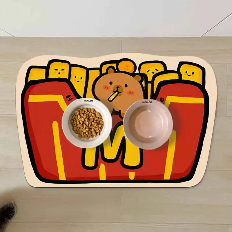(estilo 4 30x40cm) Tapete Antiderrapante E Absorvente Para Alimentação De Animais De Estimação, Lavável, Resistente A Manchas E Respingos.