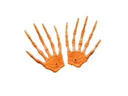 Laxiscreed Conjunto De Mãos De Fantasma Luminosas Para Decoração De Halloween, 2 Peças Laranja
