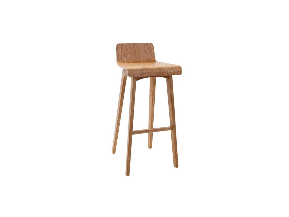 Banqueta / Cadeira Bar Design Escandinavo de Madeira Natural Baltik MILIBOO