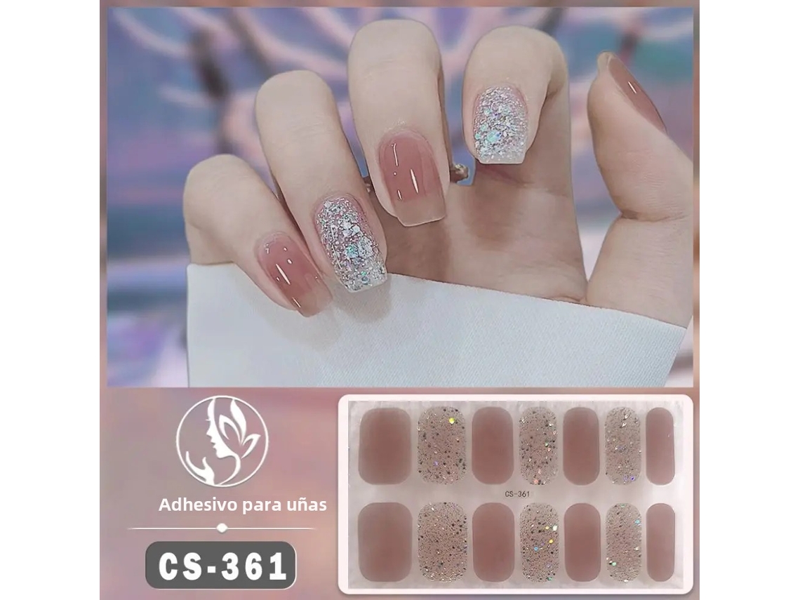 Adesivos de Gel para Unhas Semi curados, Incluindo 14 Peças Autoadesivas. MDUG