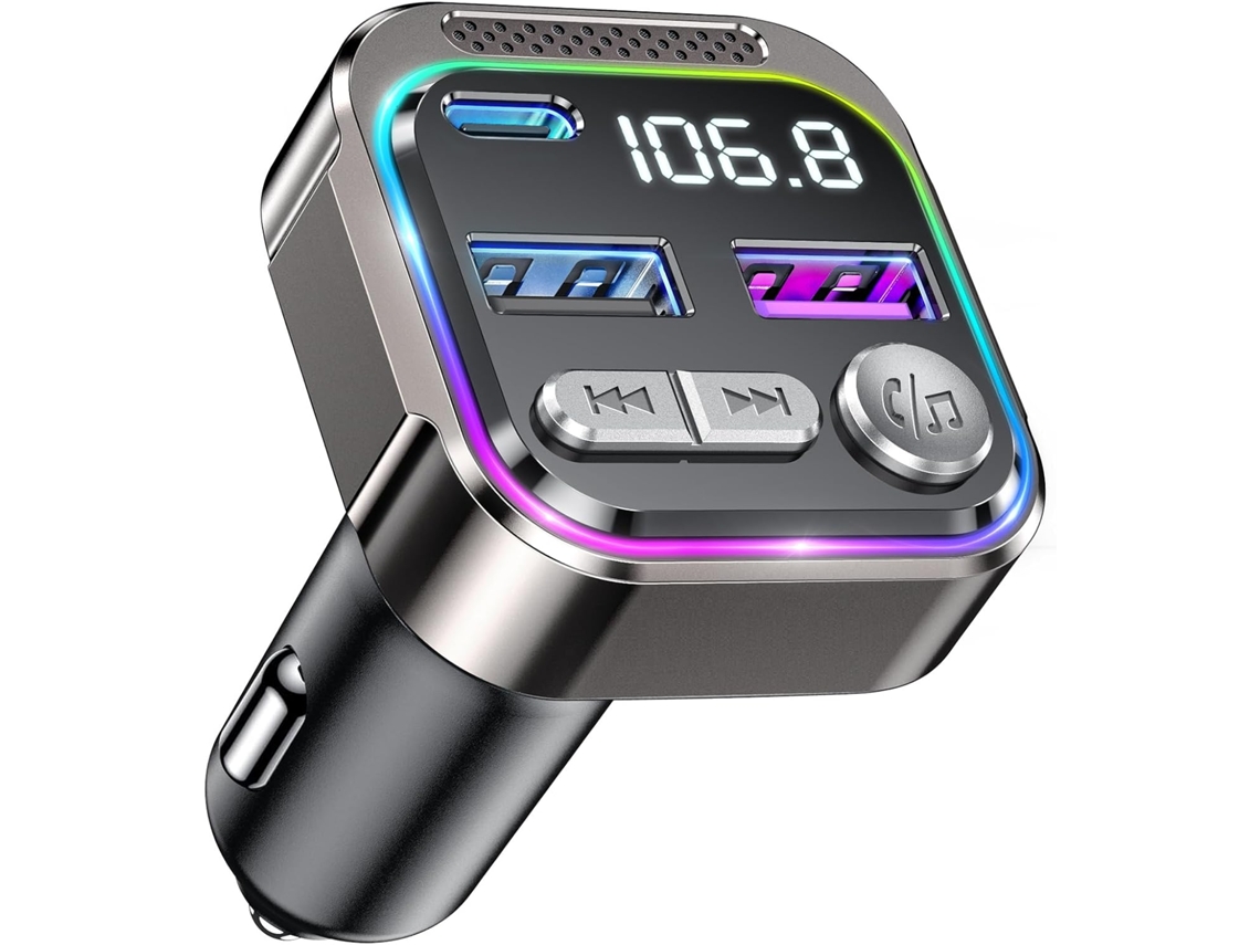 Transmissor Fm Bluetooth Veicular, Usb-c, Carga Rápida, 36w
