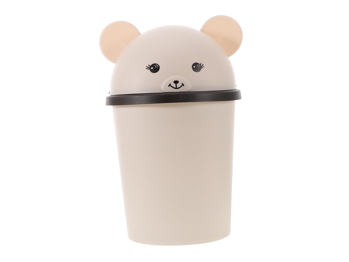 Lixeira De Plástico Bear De 10 Litros Com Tampa Basculante, Grande Capacidade.